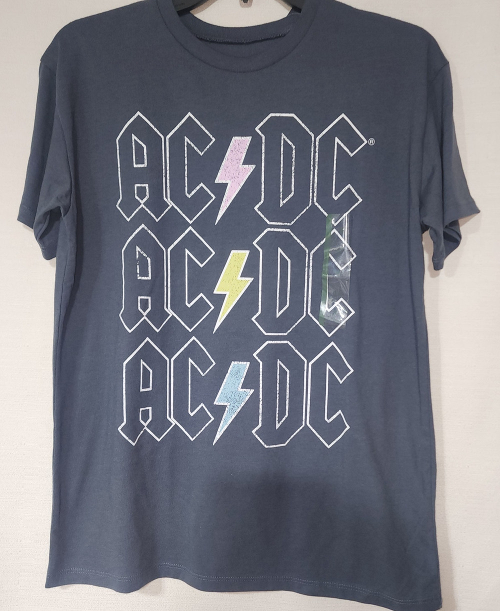 AC/DC women's Medium gray shirt-Faded